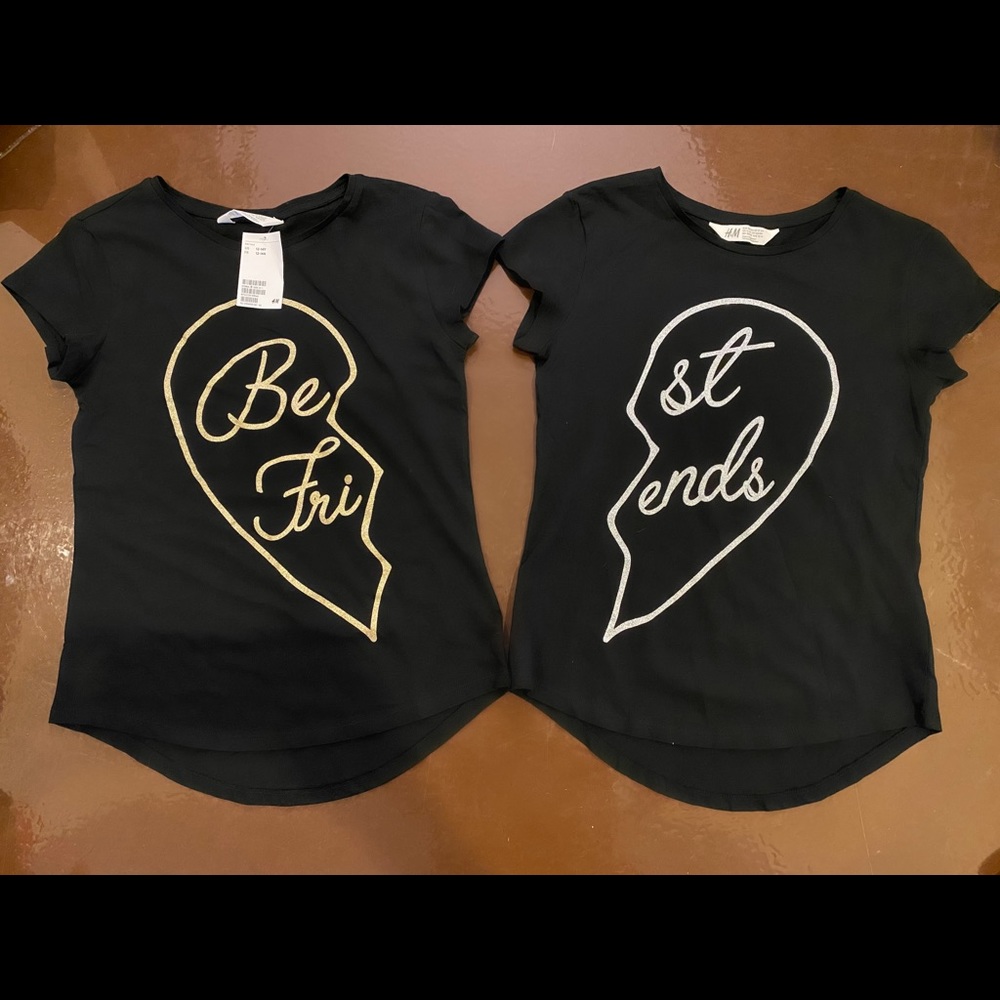 Set of best friends shirts from H&M